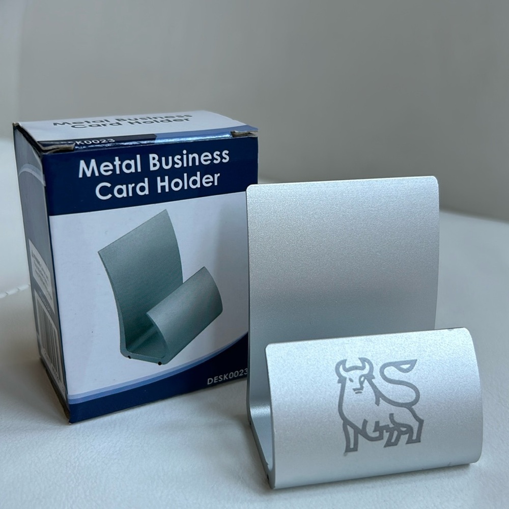 Merrill Bull Logo Metal Business Card Holder